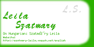 leila szatmary business card
